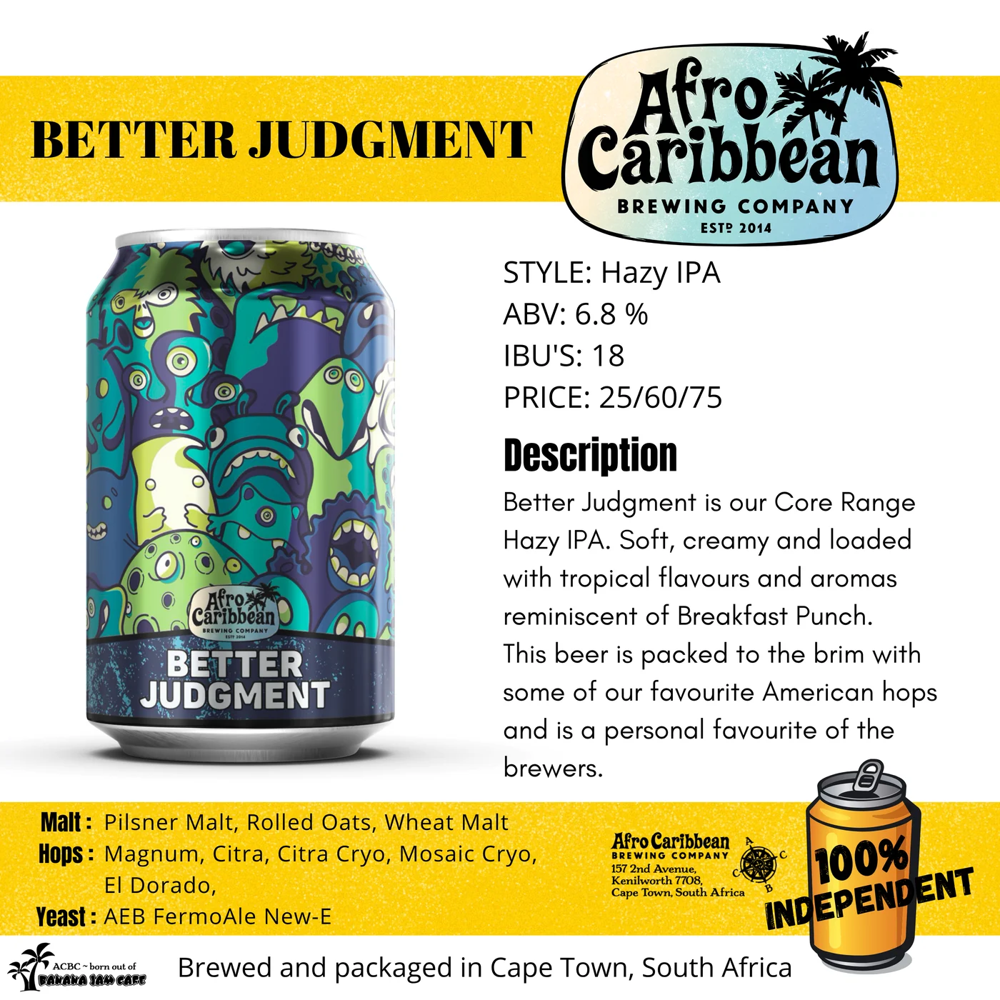 Better Judgment by Afro Caribbean Brewing Company