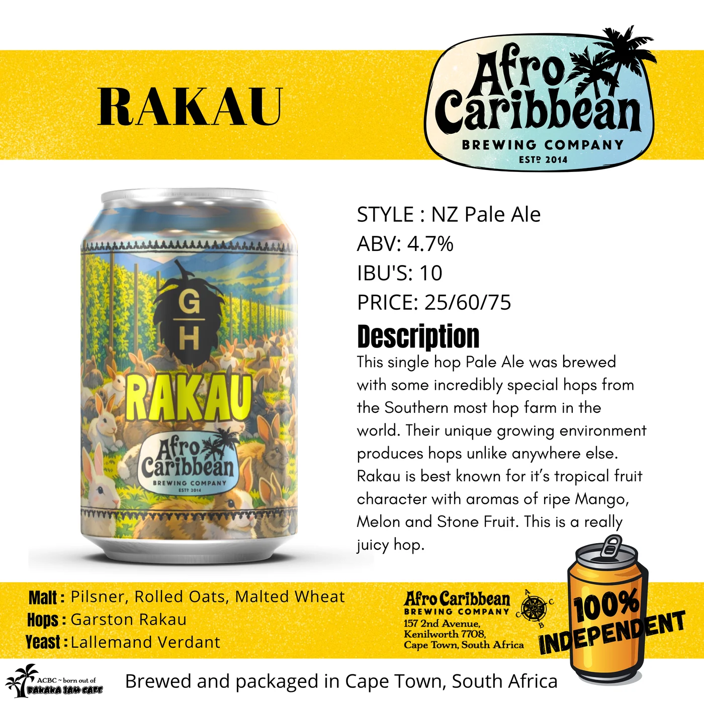 Garston Rakau by Afro Caribbean Brewing Company