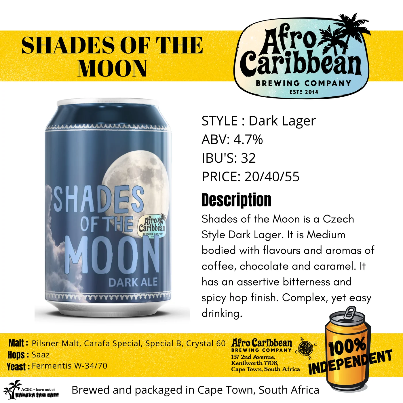Shades of the Moon by Afro Caribbean Brewing Company