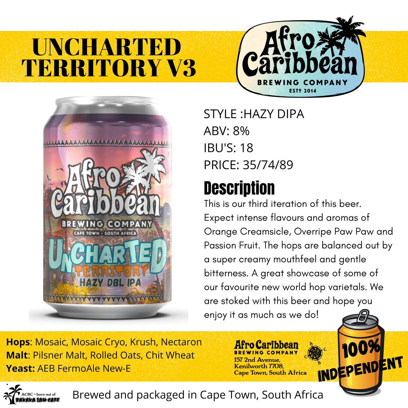 Uncharted Territory V3 by Afro Caribbean Brewing Company
