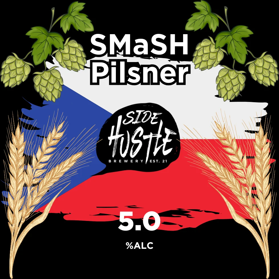SMaSH Czech Pilsner by Side Hustle Brewery